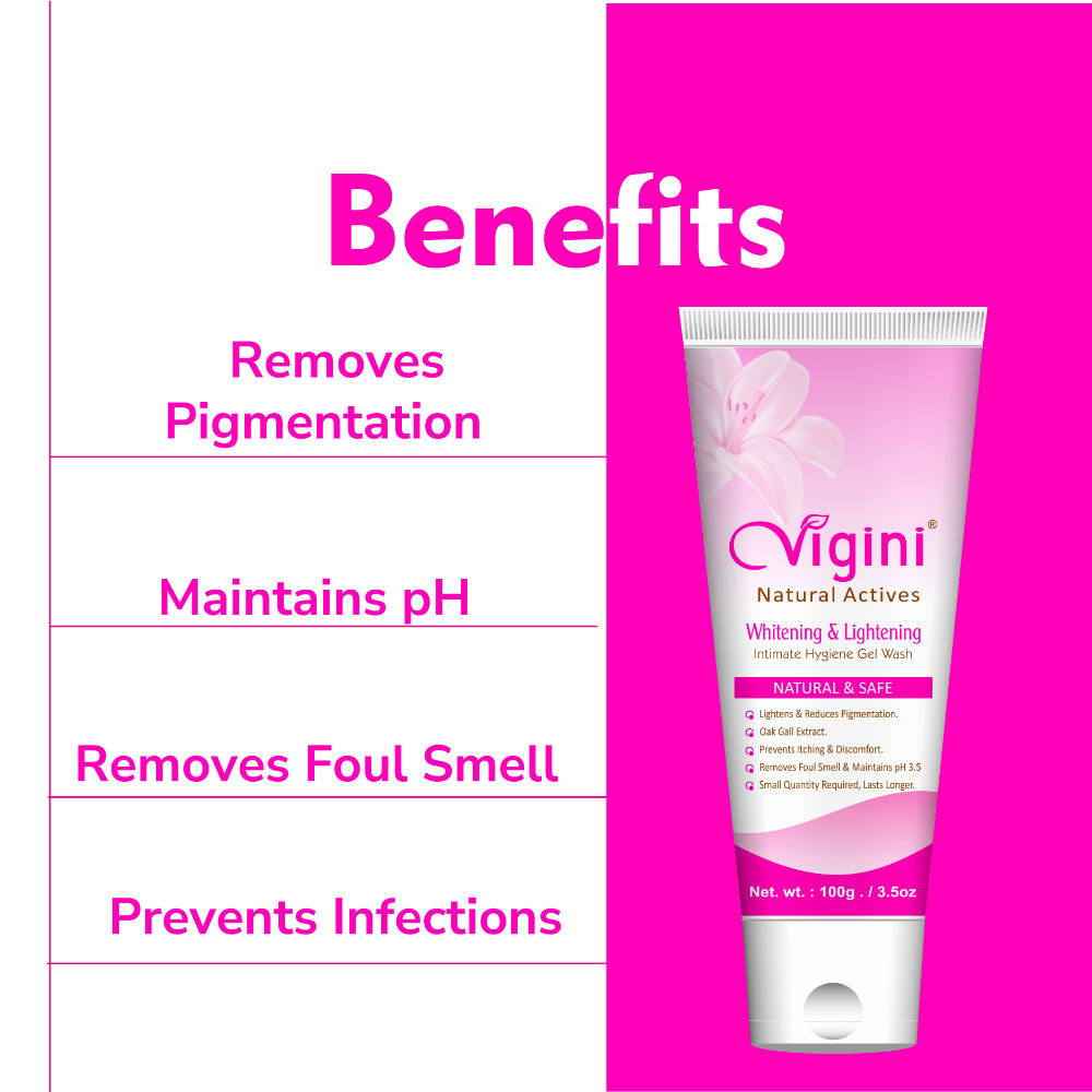 Vigini Intimate Lightening Cream Wash for Women Vagina Bikini Area Private Part Whitening Brightning