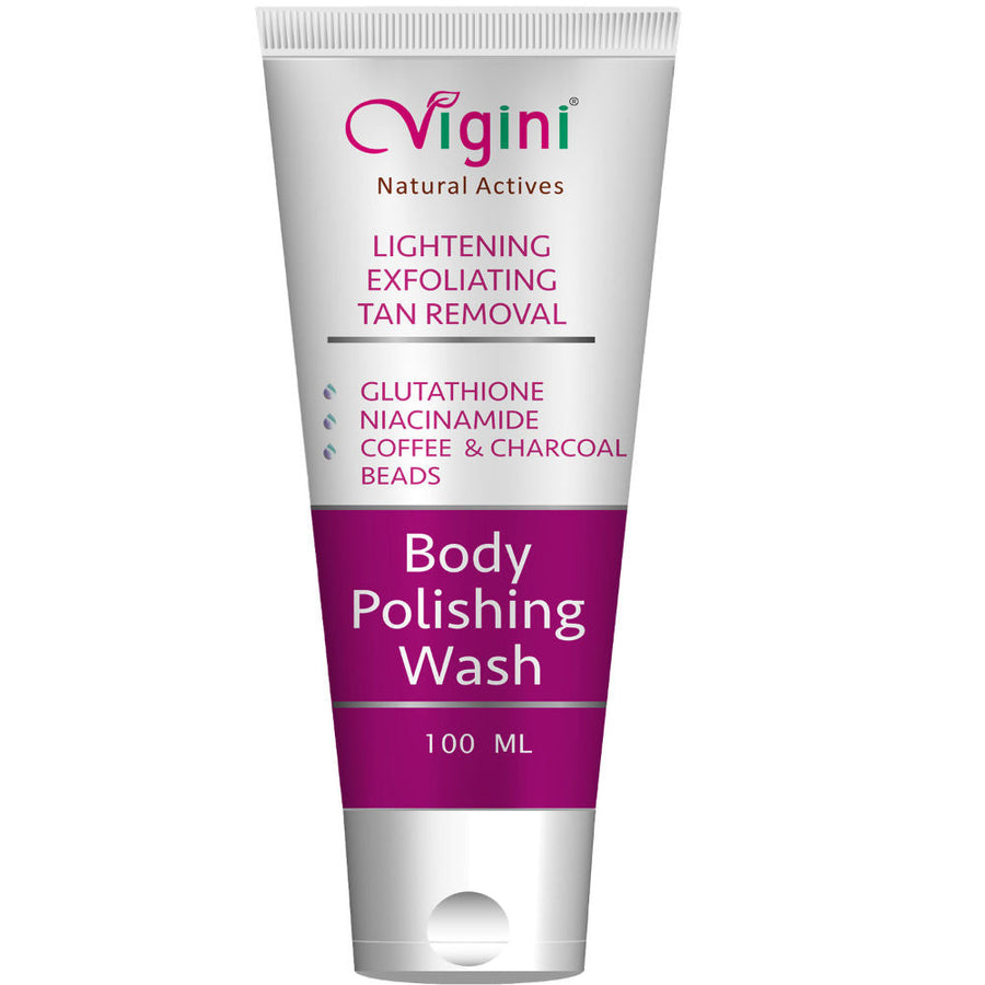 Vigini Exfoliating Coffee Scrub Body Wash for Detan Uneven Dull Dark Spots Removal Skin Lightening