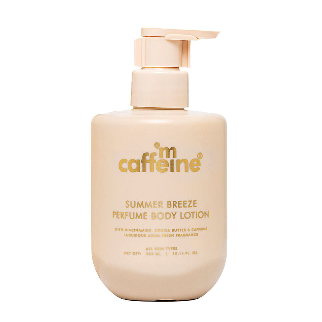 MCaffeine Summer Breeze Perfume Body Lotion With Niacinamide & Cocoa Butter Fresh Aquatic Fragrance