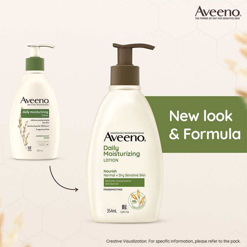 Aveeno Daily Moisturising Lotion - Natural Oat Body Moisturizer For Normal, Dry & Sensitive Skin