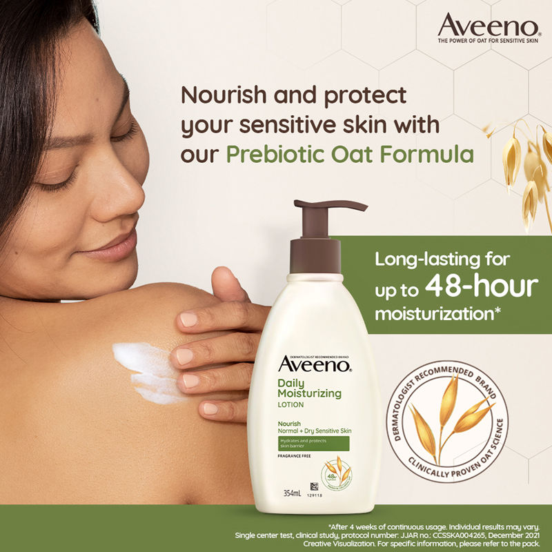 Aveeno Daily Moisturising Lotion - Natural Oat Body Moisturizer For Normal, Dry & Sensitive Skin