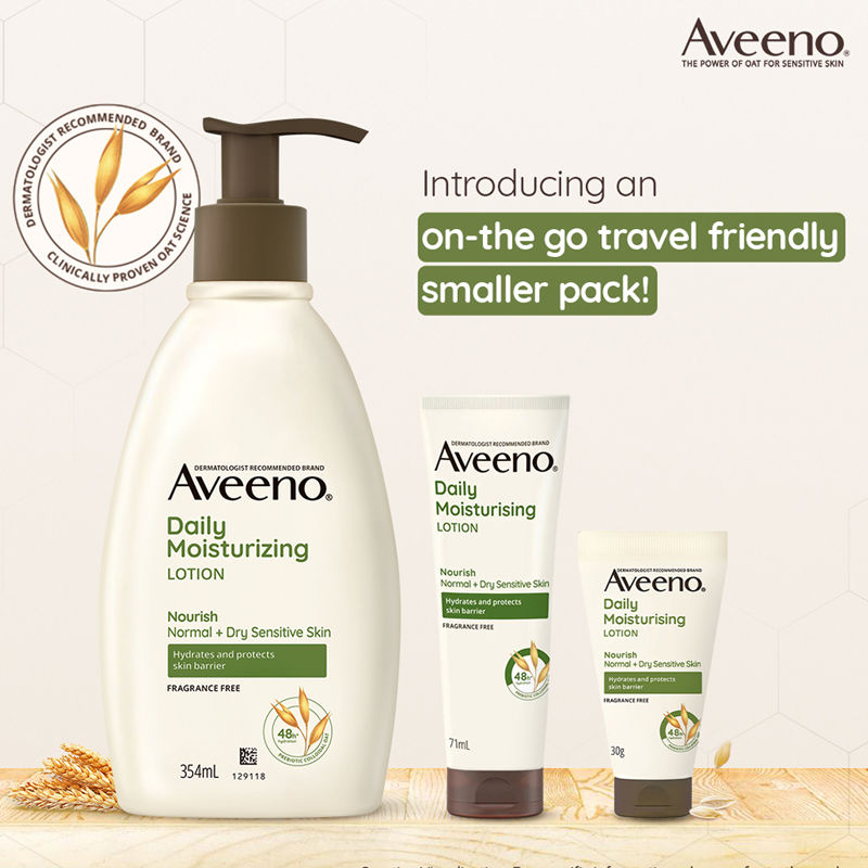 Aveeno Daily Moisturising Lotion - Natural Oat Body Moisturizer For Normal, Dry & Sensitive Skin