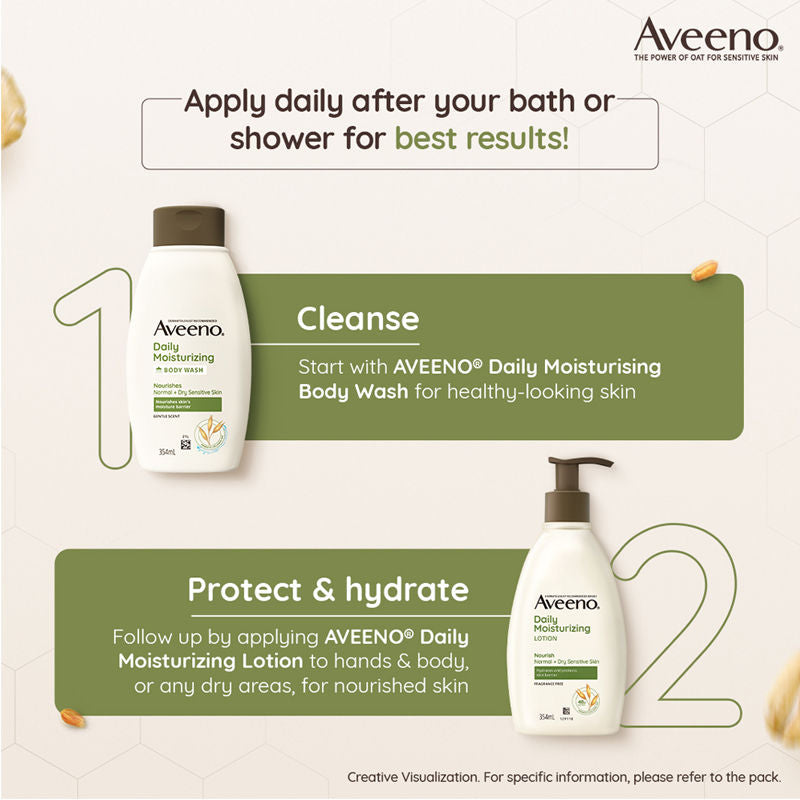 Aveeno Daily Moisturising Lotion - Natural Oat Body Moisturizer For Normal, Dry & Sensitive Skin
