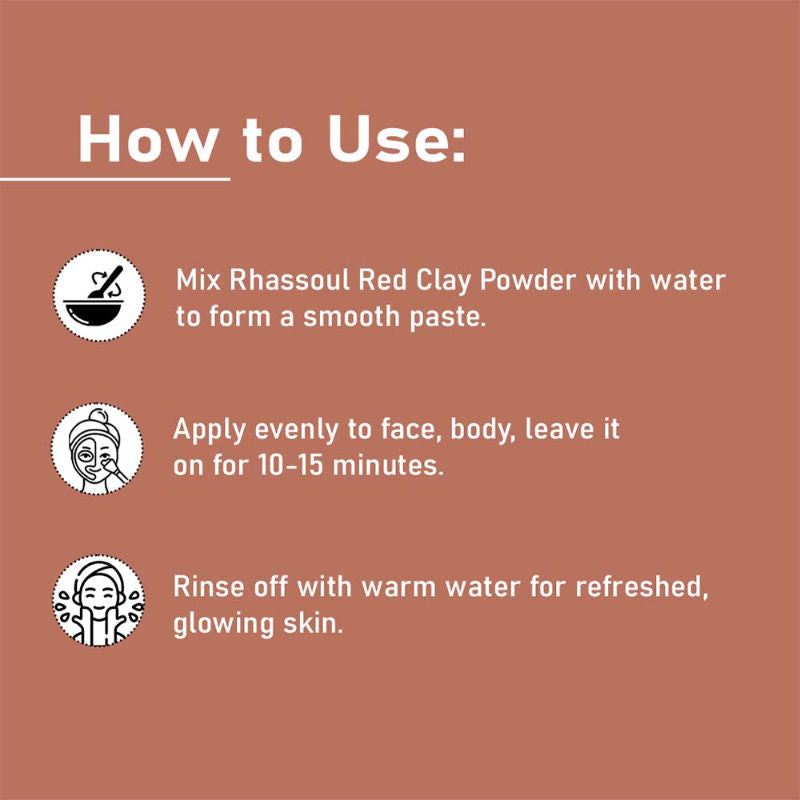 MINATURE Rhassoul Red Clay Powder
