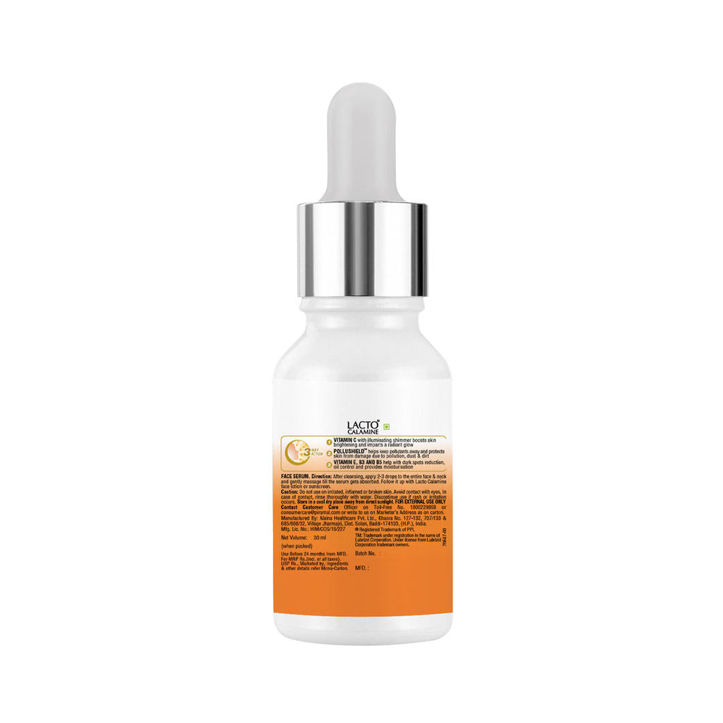 Lacto Calamine Vitamin C Face Serum with Niacinamide for Glowing Skin & Dark Spots Reduction