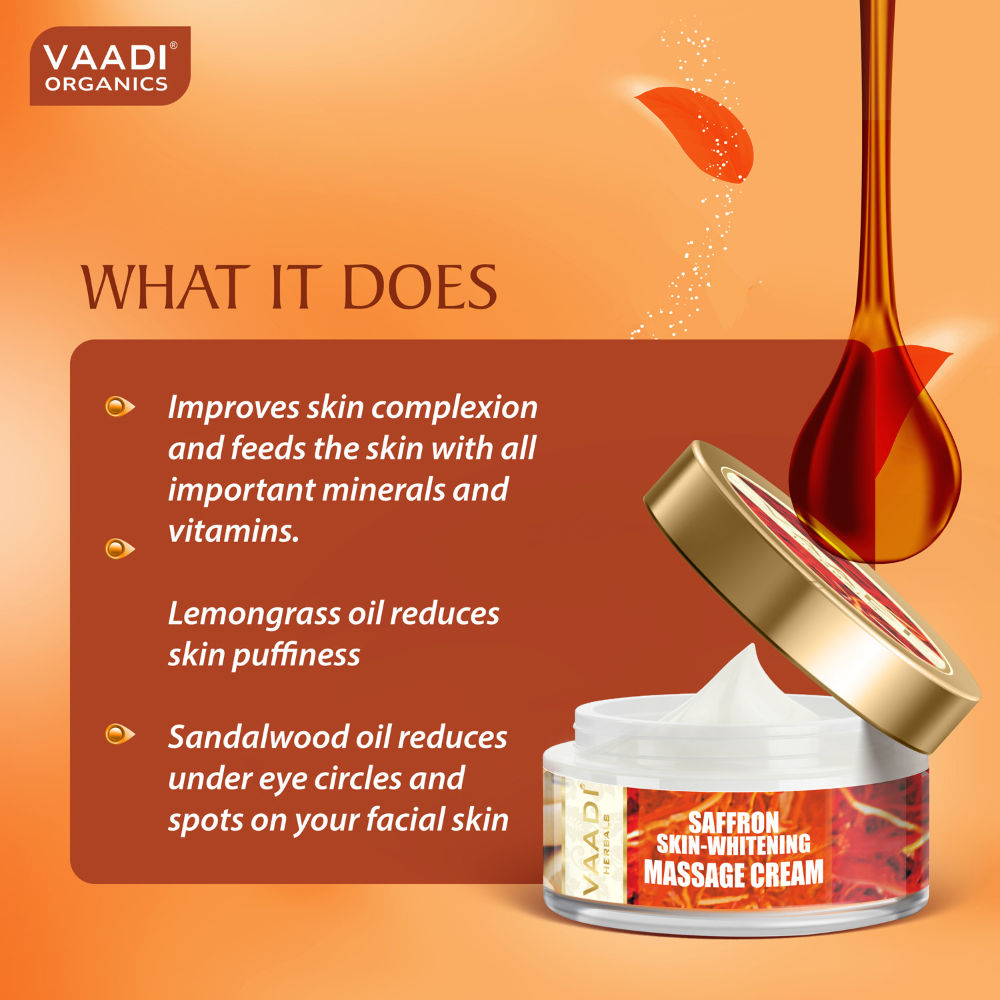 Vaadi Herbals Saffron Skin-Whitening Massage Cream