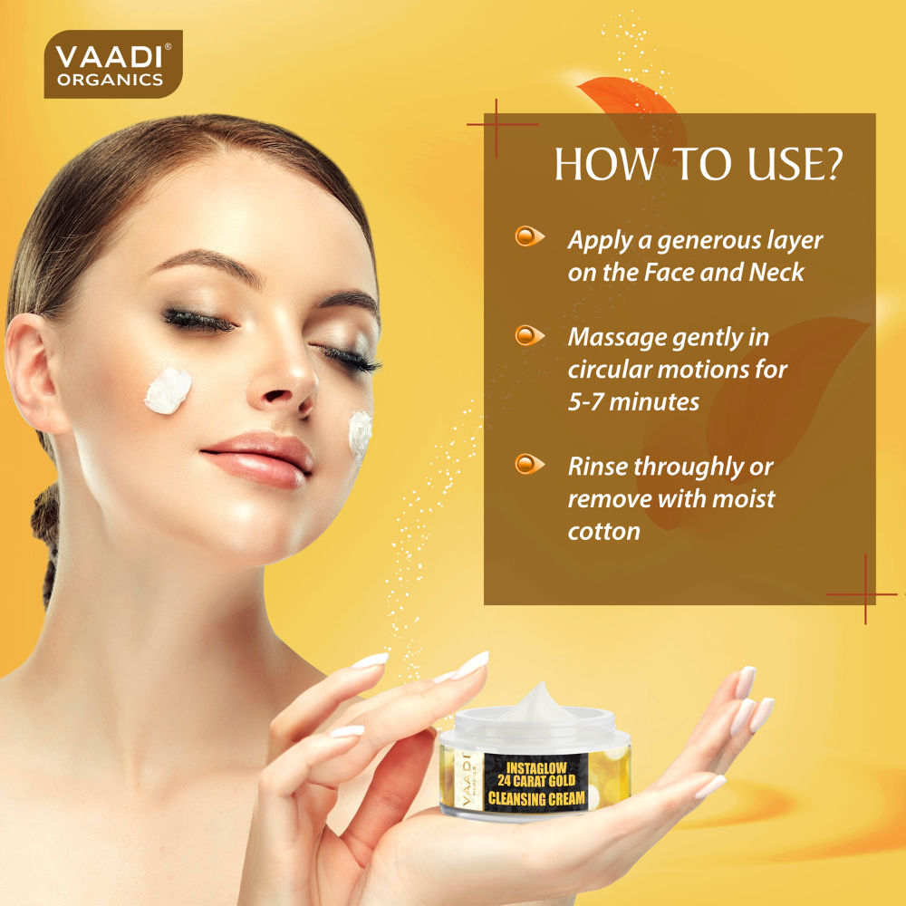 Vaadi Herbals 24 Carat Gold Cleansing Cream - Marigold Oil