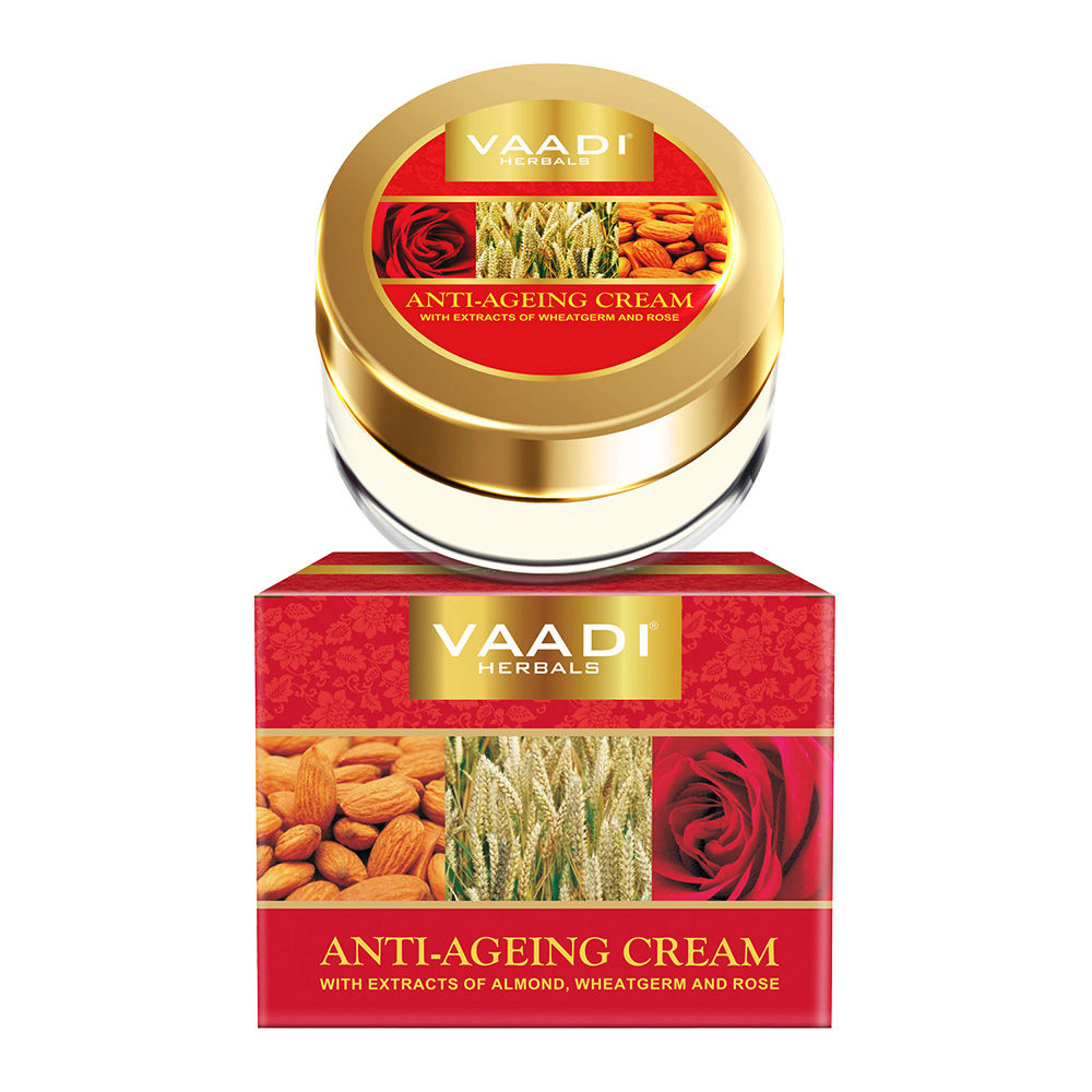 Vaadi Herbals Anti-Ageing Cream - Almond- Wheatgerm & Rose