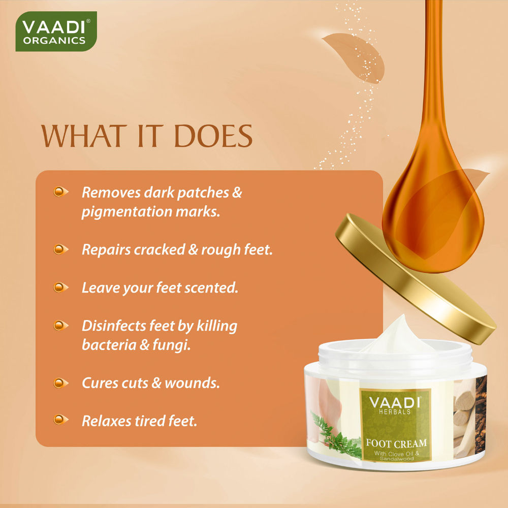 Vaadi Herbals Foot Cream With Clove Oil & Sandalwood