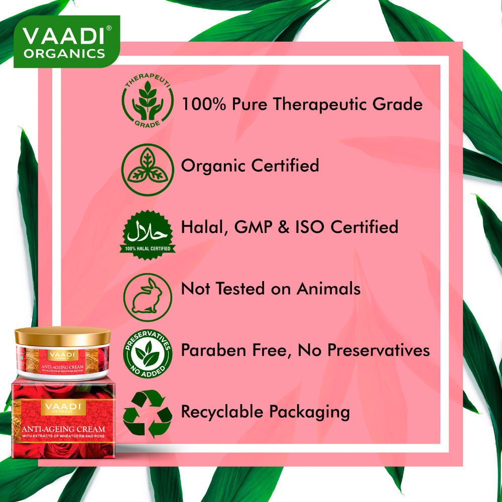 Vaadi Herbals Anti Ageing Cream with Extracts Of Wheatgerm and Rose