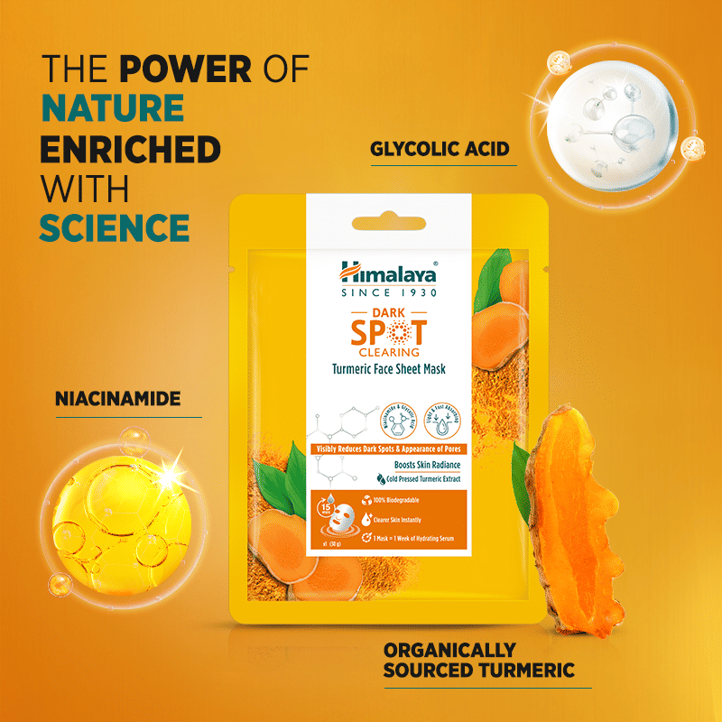 Himalaya Dark Spot Clearing Turmeric Face Sheet Mask