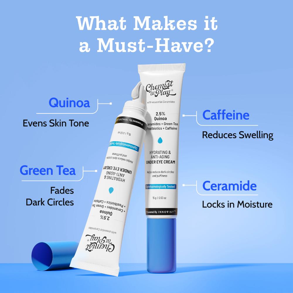 Chemist at Play Hydrating & Anti Aging Under Eye Cream for Dark Circles & Puffiness