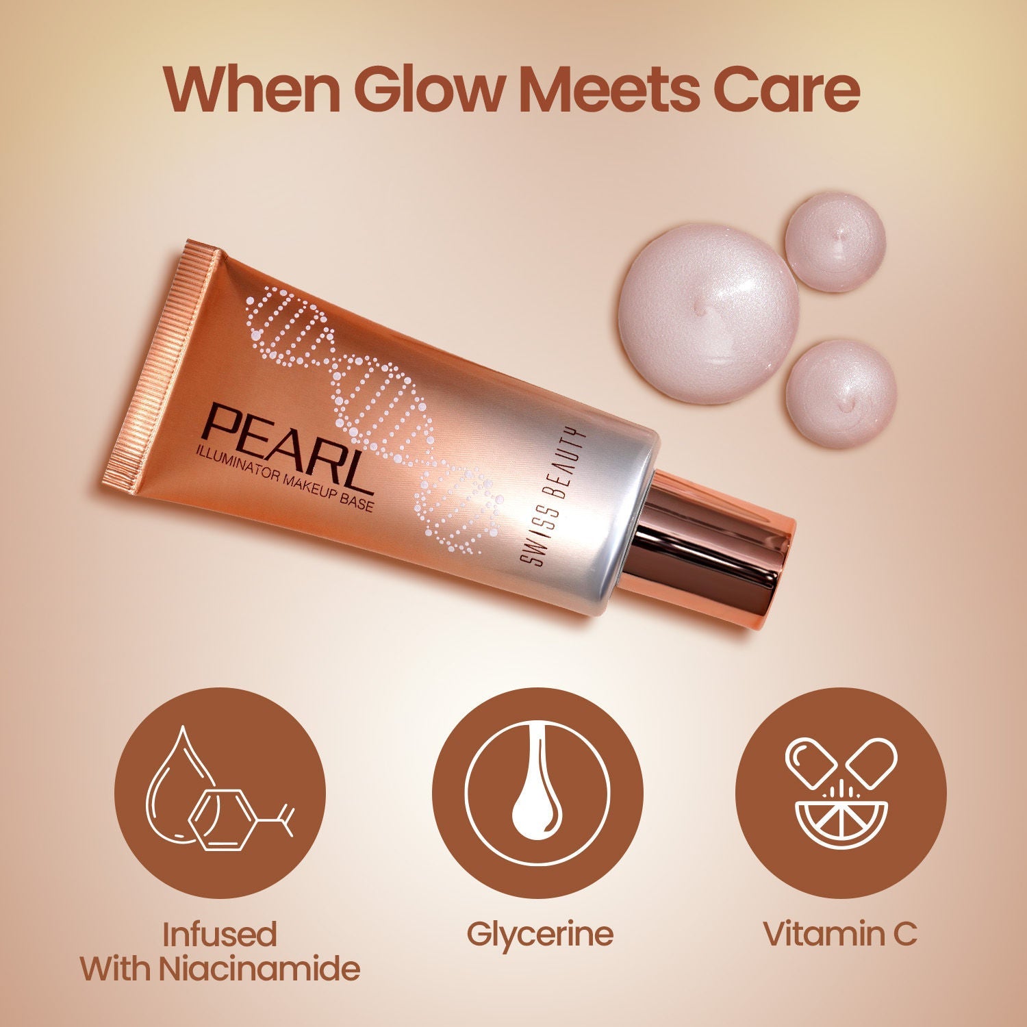 Swiss Beauty Pearl Illuminator Makeup Base Long lasting & Radiant Skin Highlighter