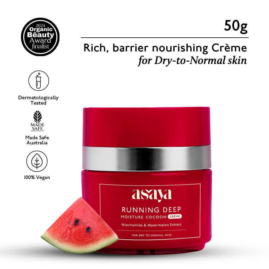 Asaya Cream Face Moisturizer For Dry Skin With Niacinamide Watermelon Extract And Glycerine
