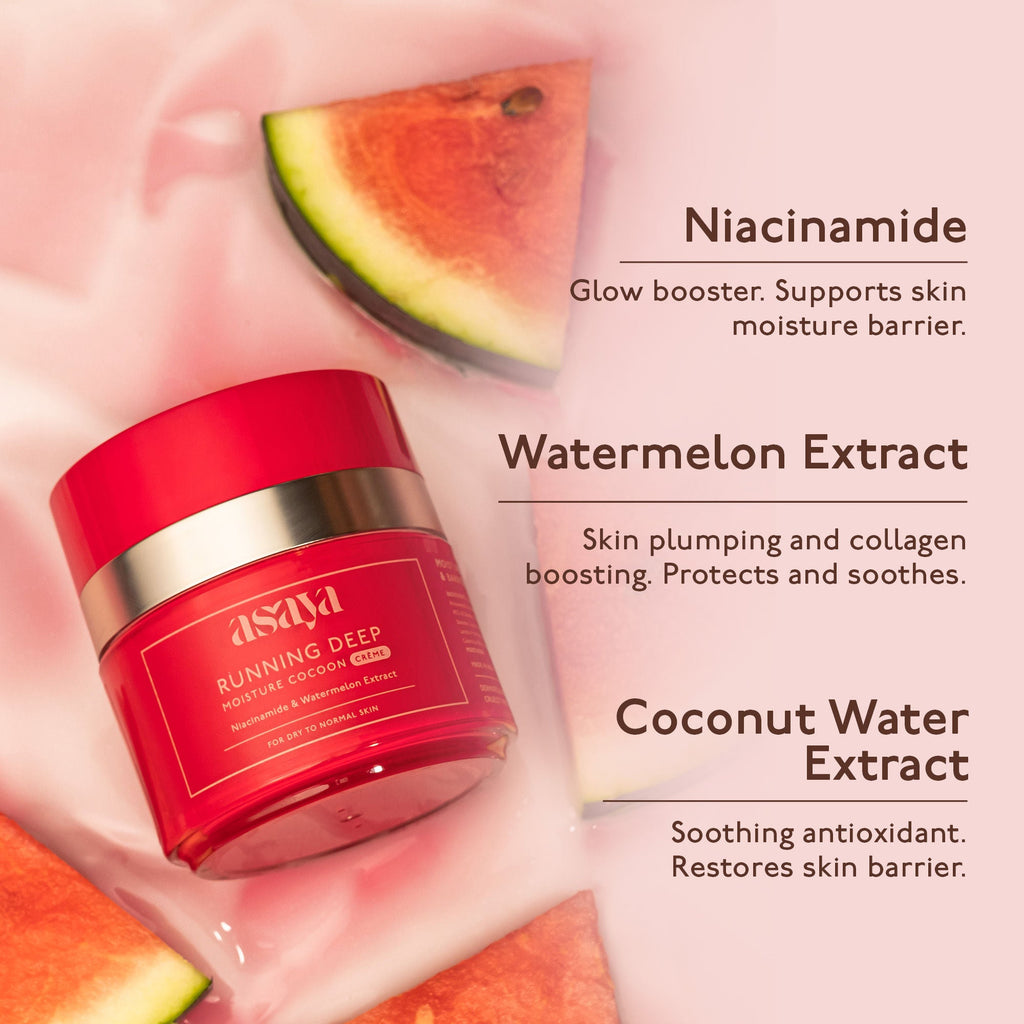 Asaya Cream Face Moisturizer For Dry Skin With Niacinamide Watermelon Extract And Glycerine