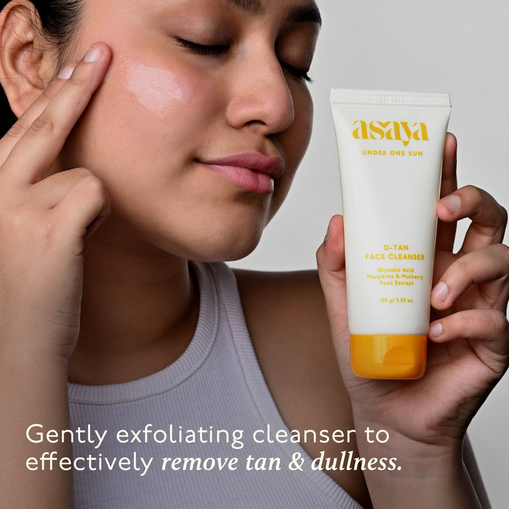 Asaya De Tan Skin Brightening Face Wash For Instant Tan Removal With Manjistha And Glycolic Acid