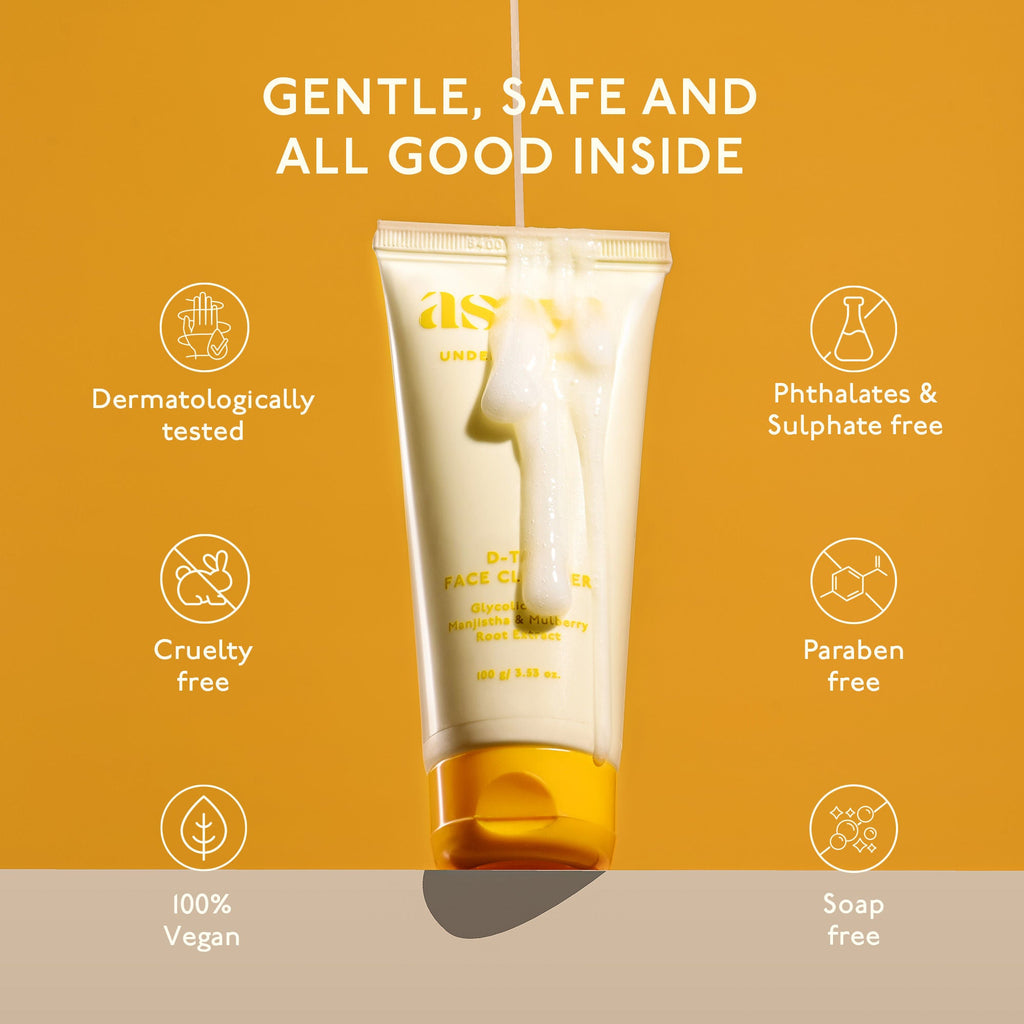 Asaya De Tan Skin Brightening Face Wash For Instant Tan Removal With Manjistha And Glycolic Acid