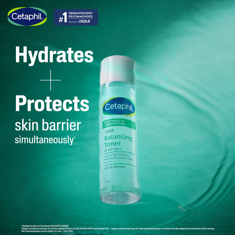 Cetaphil CICA Toner, Skin Barrier Protection, Reduces Irritation