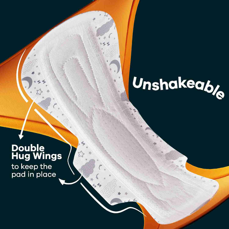 Whisper Bindazzz Nights 20 XXXL Sanitary Pads, Upto 0% Leaks All Night Long