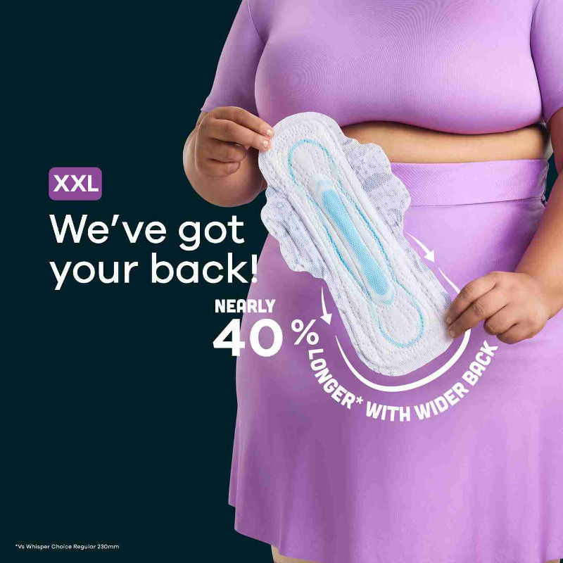Whisper Bindazzz Nights 7 XXL Sanitary Pads, Upto 0% Leaks All Night Long