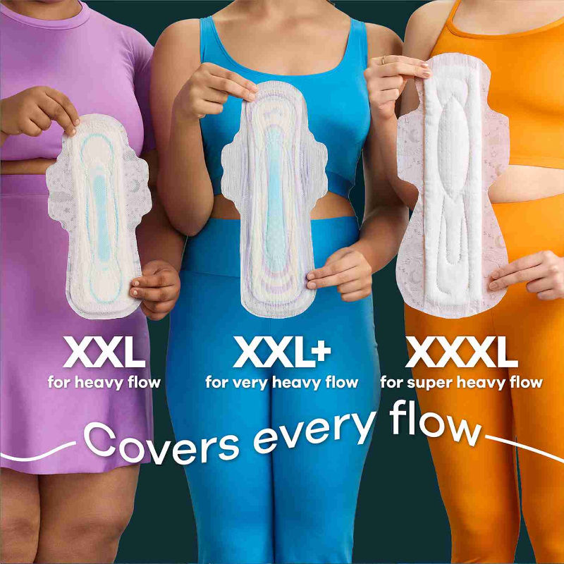 Whisper Bindazzz Nights 7 XXL Sanitary Pads, Upto 0% Leaks All Night Long