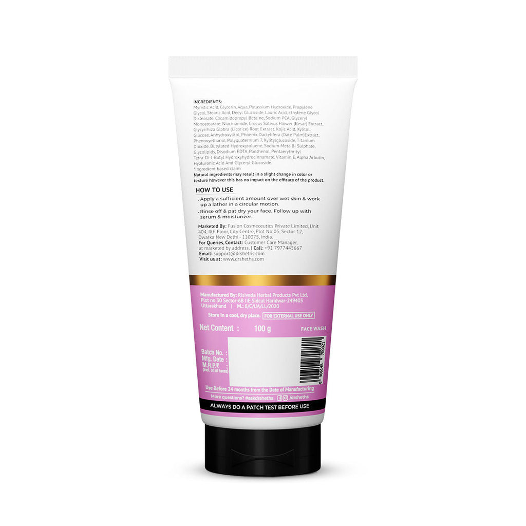 Dr. Sheth'S Kesar & Kojic Acid Facewash For All Skin Types