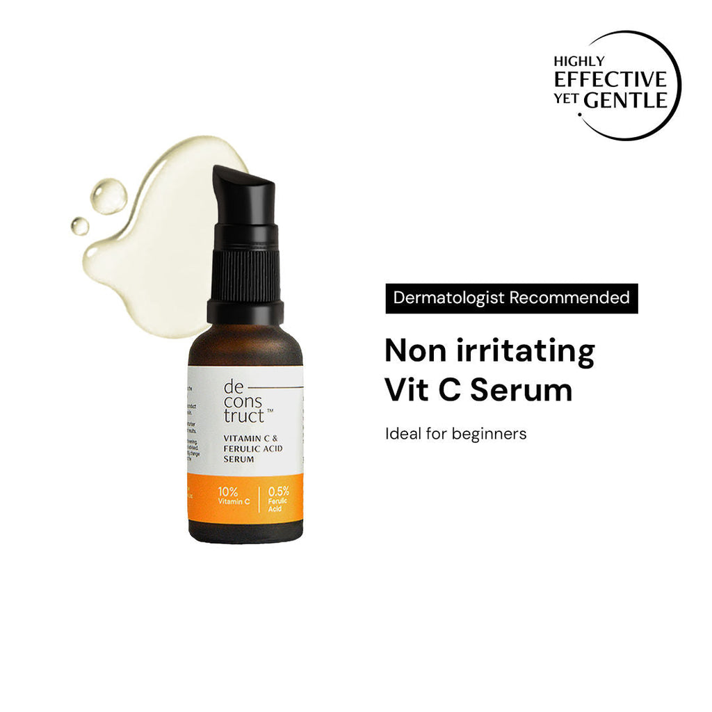 Deconstruct 10% Vitamin C Face Serum with 0.5% Ferulic Acid, for Glowing Skin, Beginner-friendly