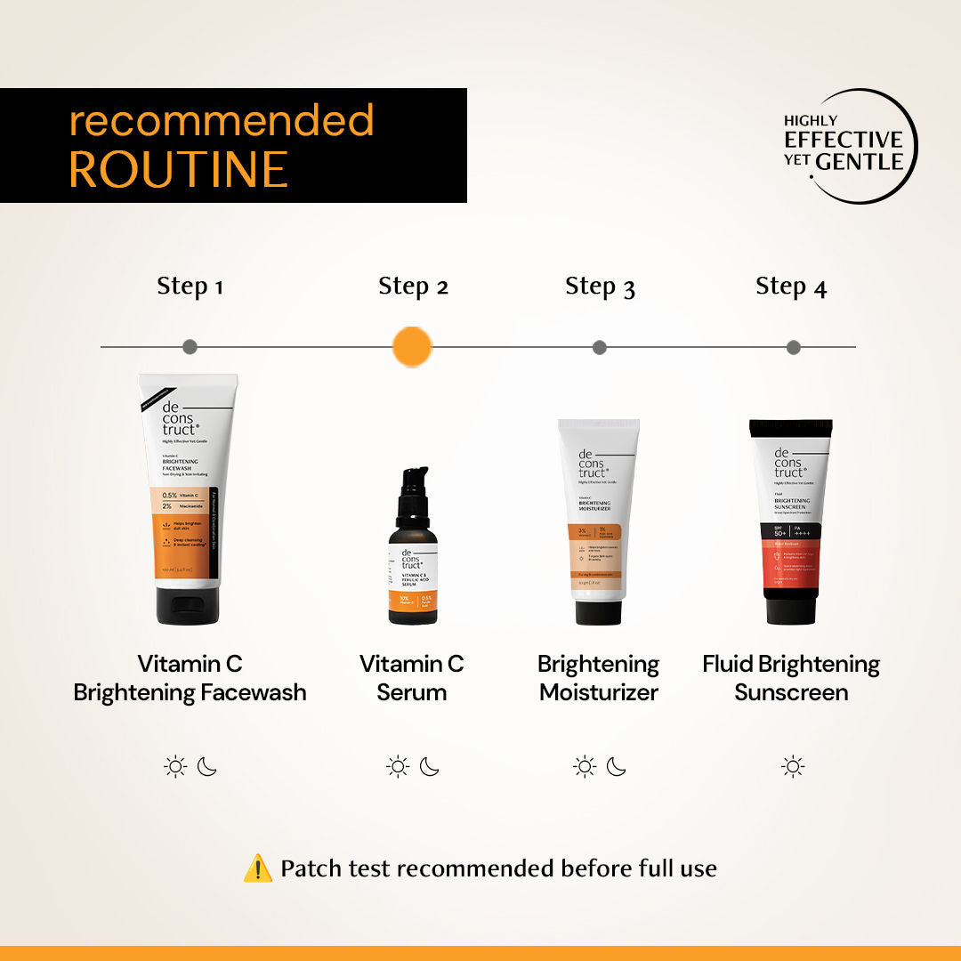 Deconstruct 10% Vitamin C Face Serum with 0.5% Ferulic Acid, for Glowing Skin, Beginner-friendly