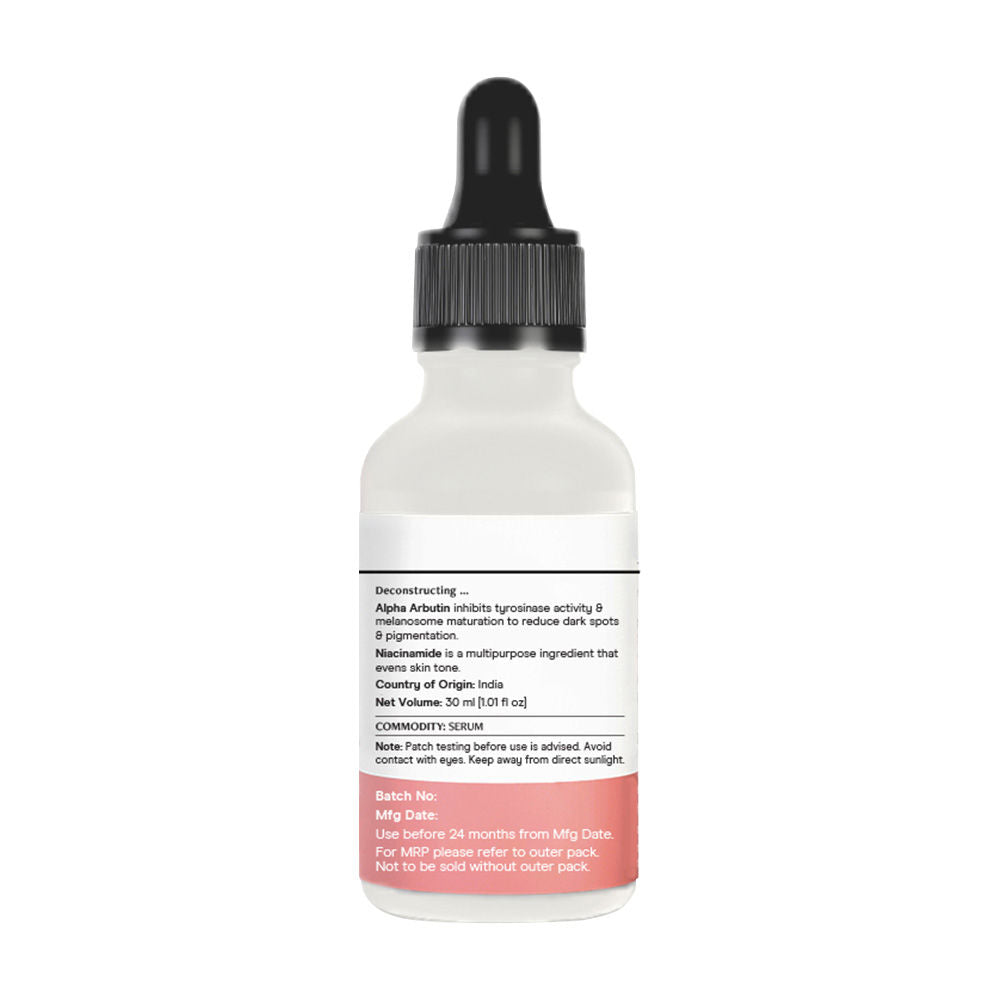 Deconstruct 5% Niacinamide Face Serum with Alpha Arbutin, For Acne Marks, Beginner Friendly