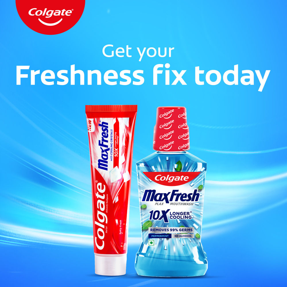 Colgate Maxfresh Toothpaste, Red Gel Paste With Menthol For Super Fresh Breath (Spicy Fresh)