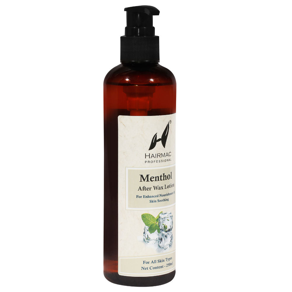 Hairmac Professional Menthol After Wax Lotion for Calming Skin and Removing Rashes