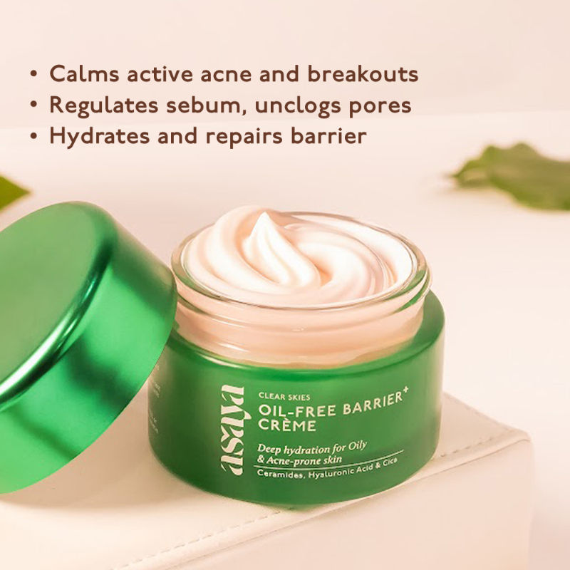 Asaya Salicylic Acid & Ceramide Moisturizer for Oily Skin, Face Moisturizer for Acne Prone Skin