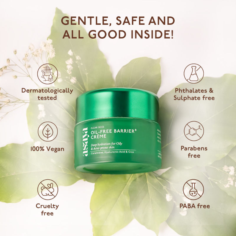 Asaya Salicylic Acid & Ceramide Moisturizer for Oily Skin, Face Moisturizer for Acne Prone Skin
