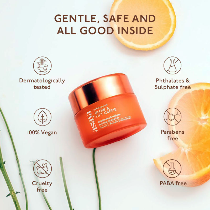 Asaya Vit C & Niacinamide Moisturizer for All Skin Types, Brightening Collagen Cream with Peptides