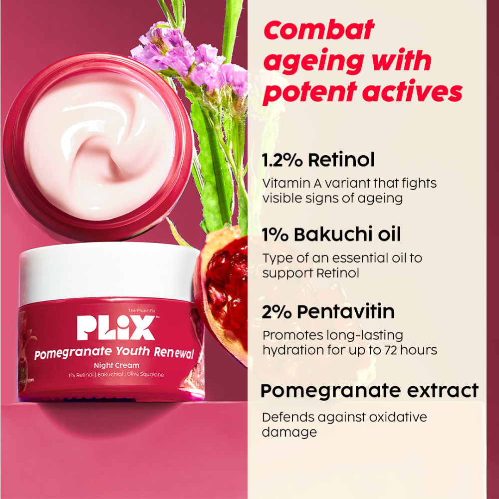 Plix The Plant Fix Pomegranate Youth Renewal Cleanser & Retinol Cream