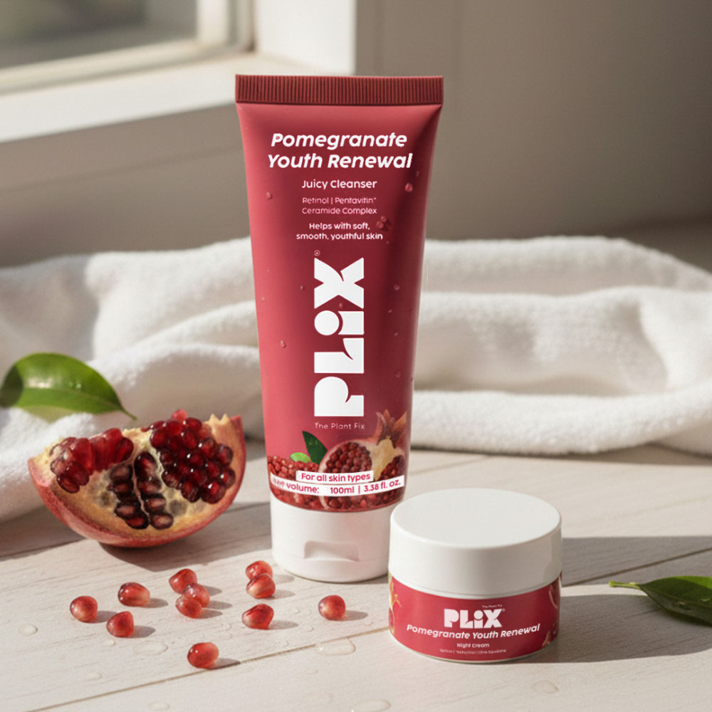 Plix The Plant Fix Pomegranate Youth Renewal Cleanser & Retinol Cream
