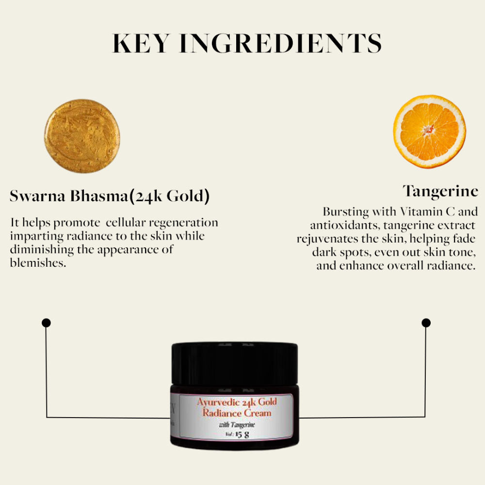 SADHEV Ayurvedic 24K Gold Radiance Cream with Tangerine