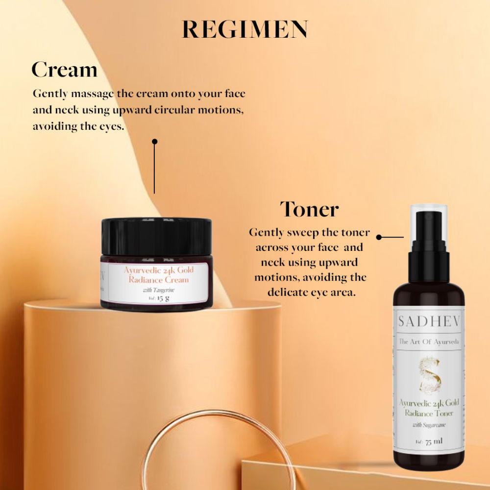 SADHEV Ayurvedic 24K Gold Radiance Cream with Tangerine