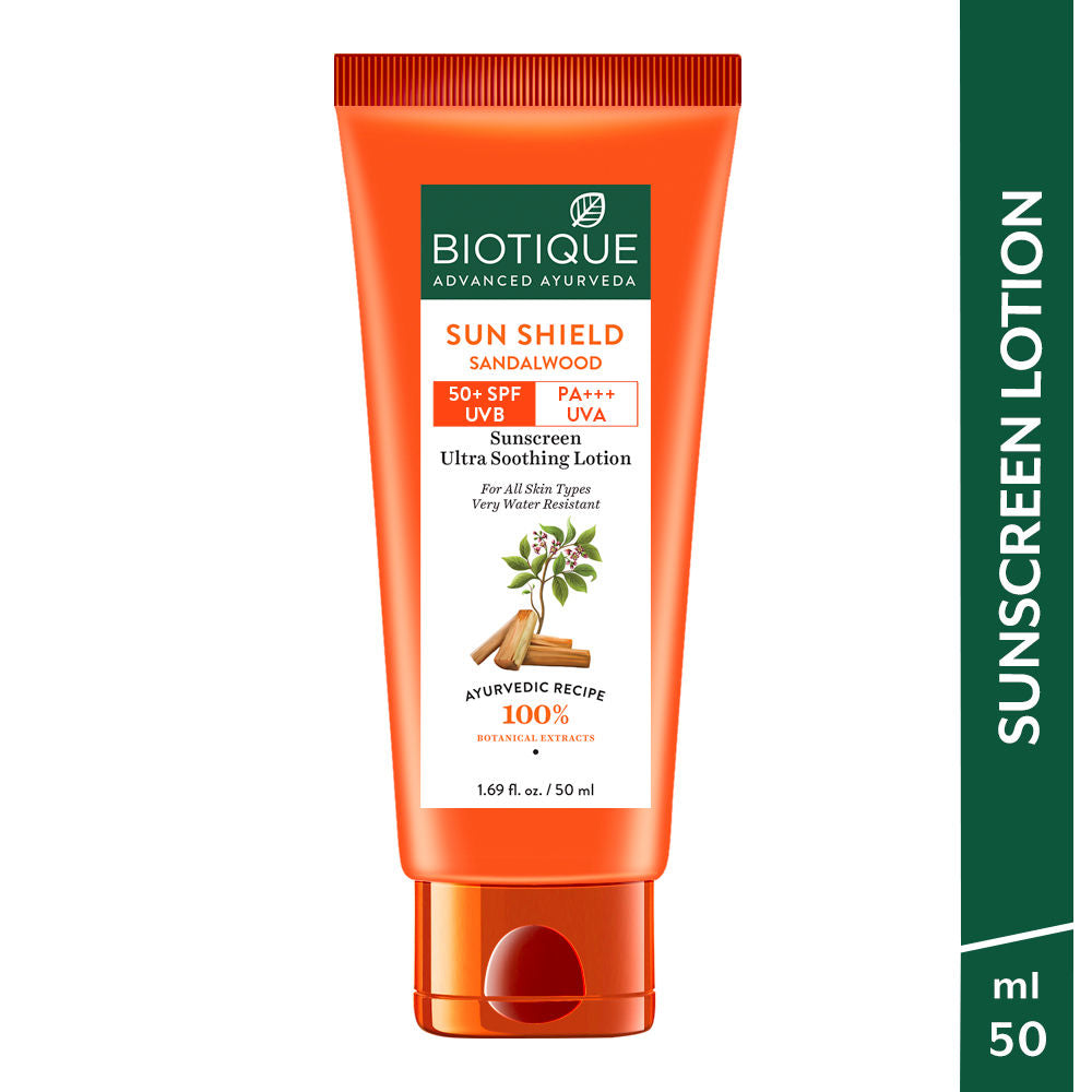 Biotique Bio Sun Shield Sandalwood Ultra Protective Face Lotion SPF 50+ Sunscreen