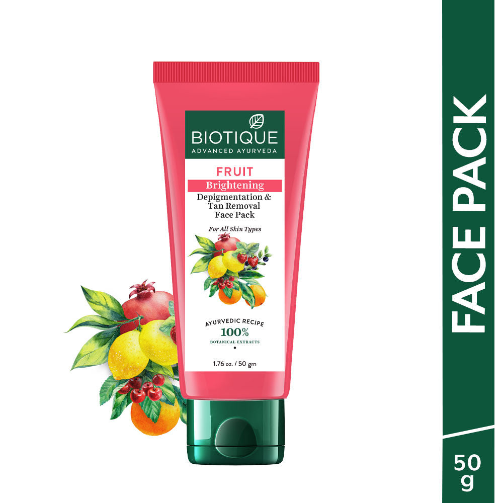 Biotique BIO Fruit Whitening & Depigmentation Tan Removal Face Pack