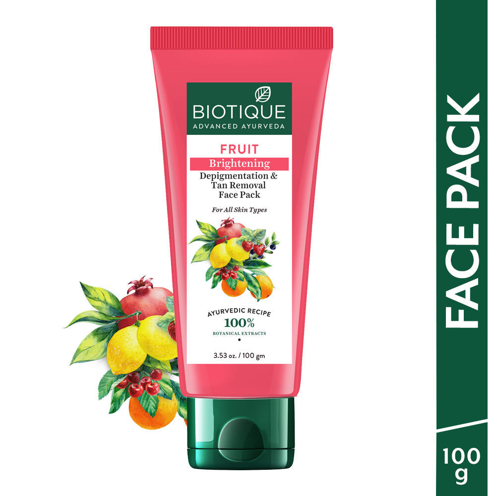 Biotique BIO Fruit Whitening & Depigmentation Tan Removal Face Pack