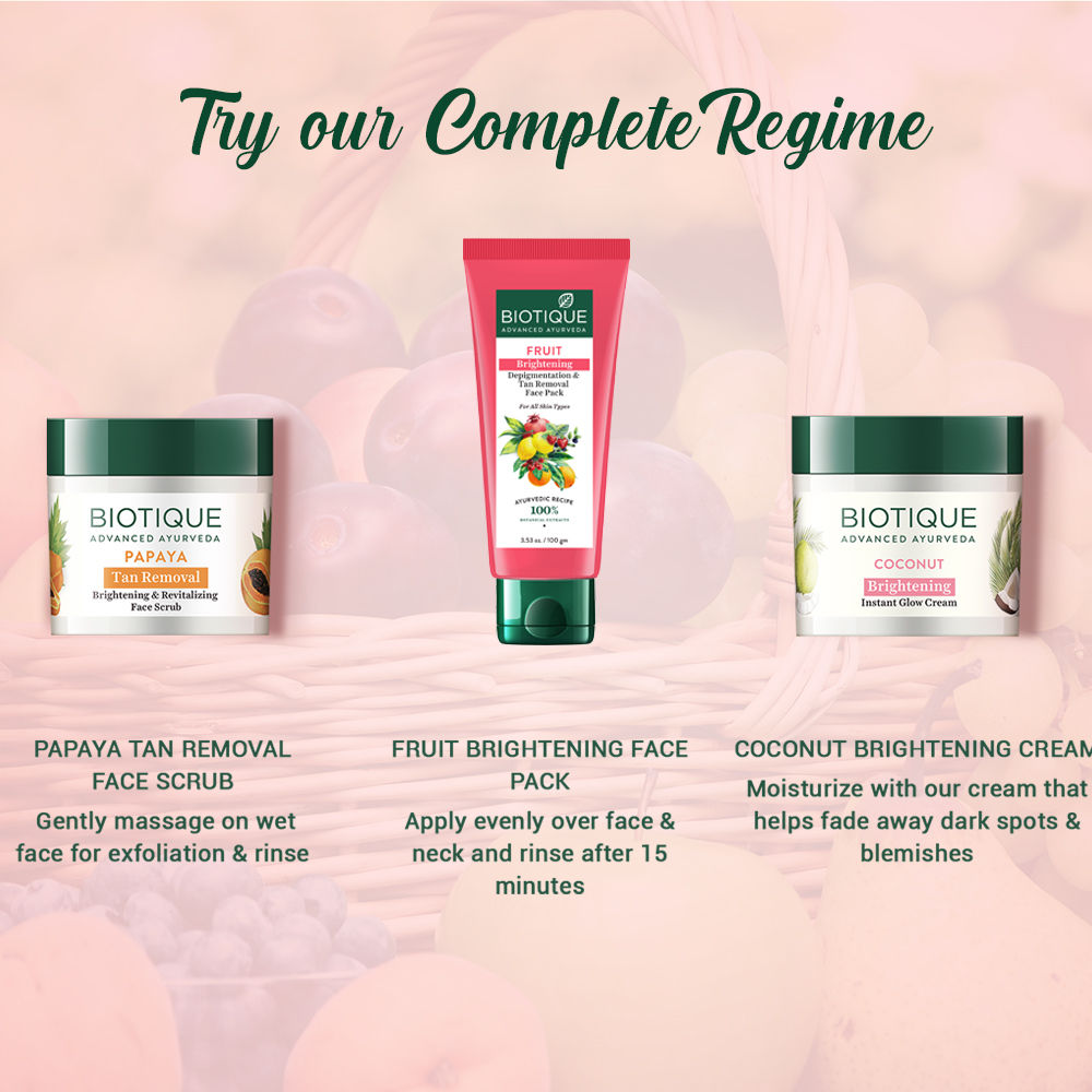 Biotique BIO Fruit Whitening & Depigmentation Tan Removal Face Pack