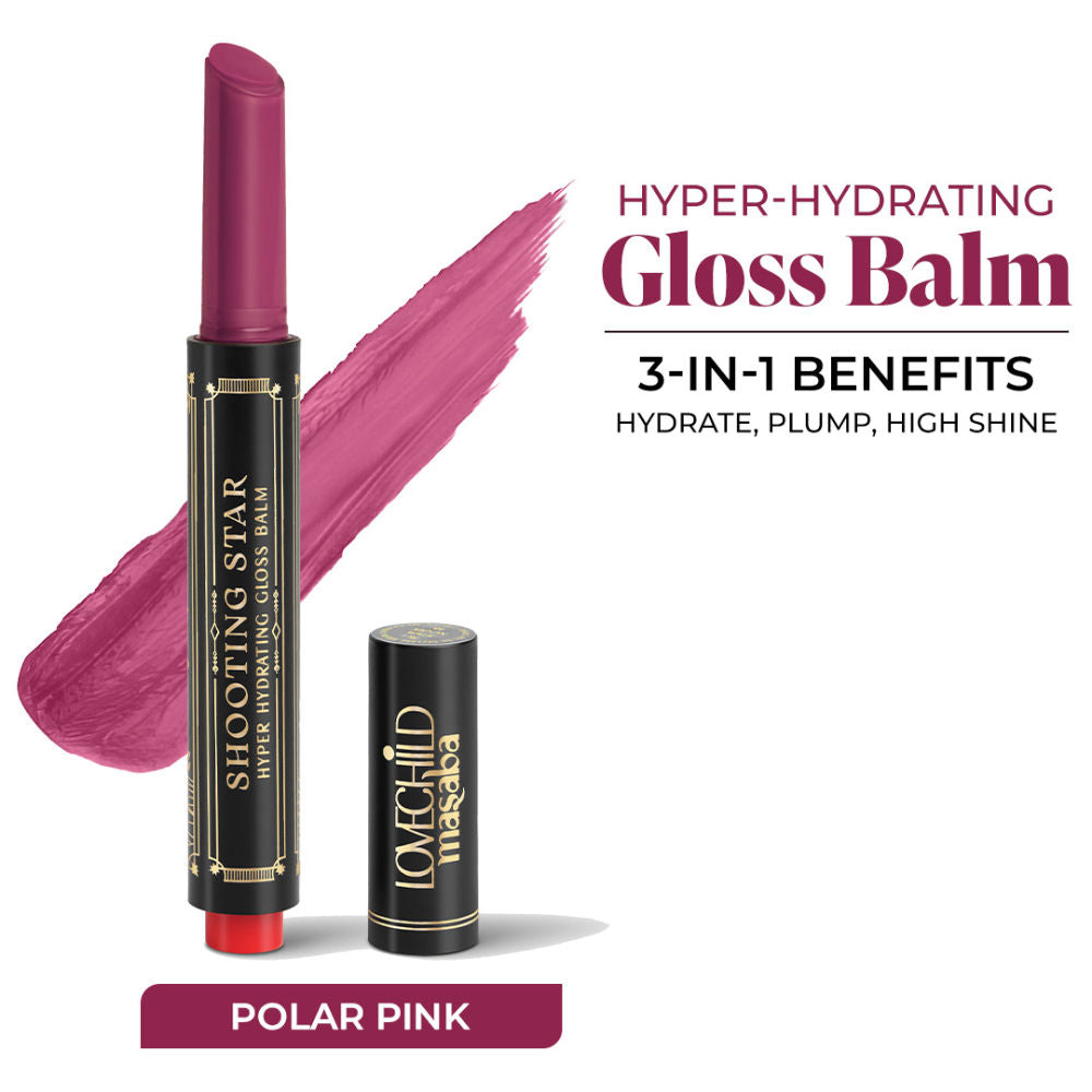 LoveChild Masaba Shooting Star Hyper Hydrating Gloss Balm, Enriched with Peptides, Shea Butter & Jojoba Oil