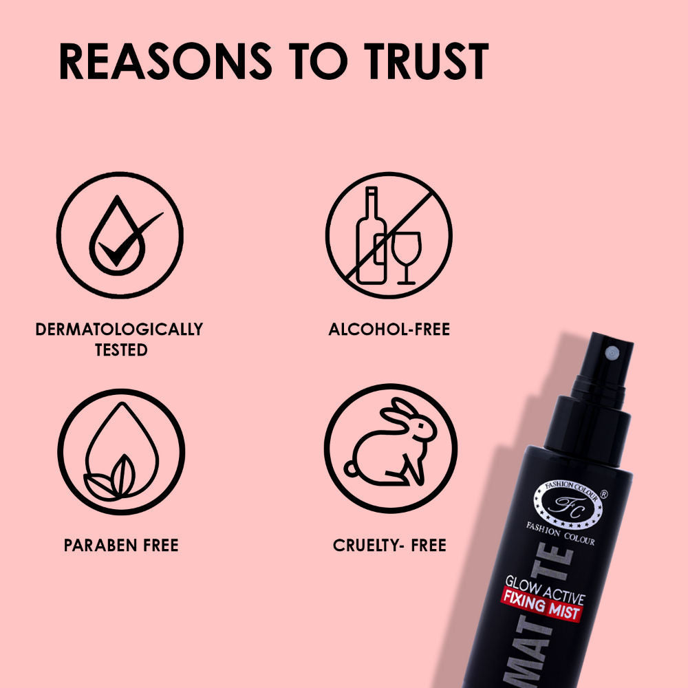 Fashion Colour Matte Glow Active Fixing Mist - Long-Lasting Hold