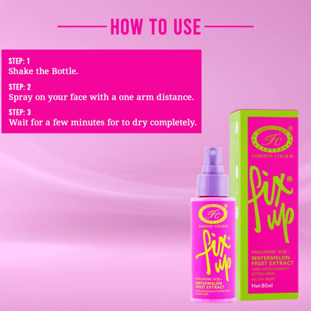 Fashion Colour Fix Up Setting Spray with Hyaluronic Acid + Watermelon Extract