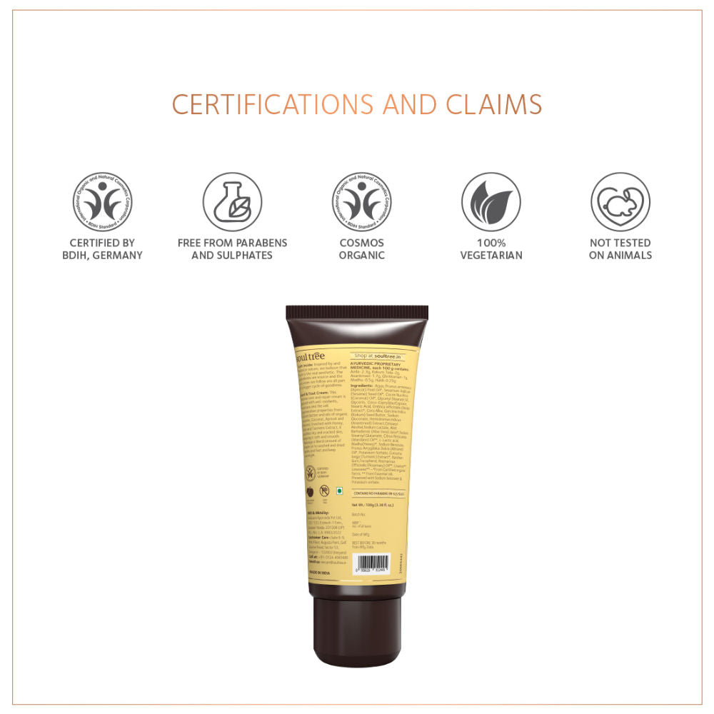 SoulTree Hand & Foot Cream - Kokum & Honey with Mountain Rosemary