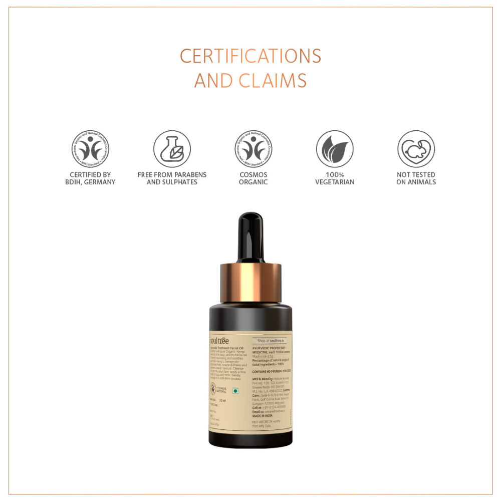 SoulTree Hemp Ayurvedic Treatment Facial Oil