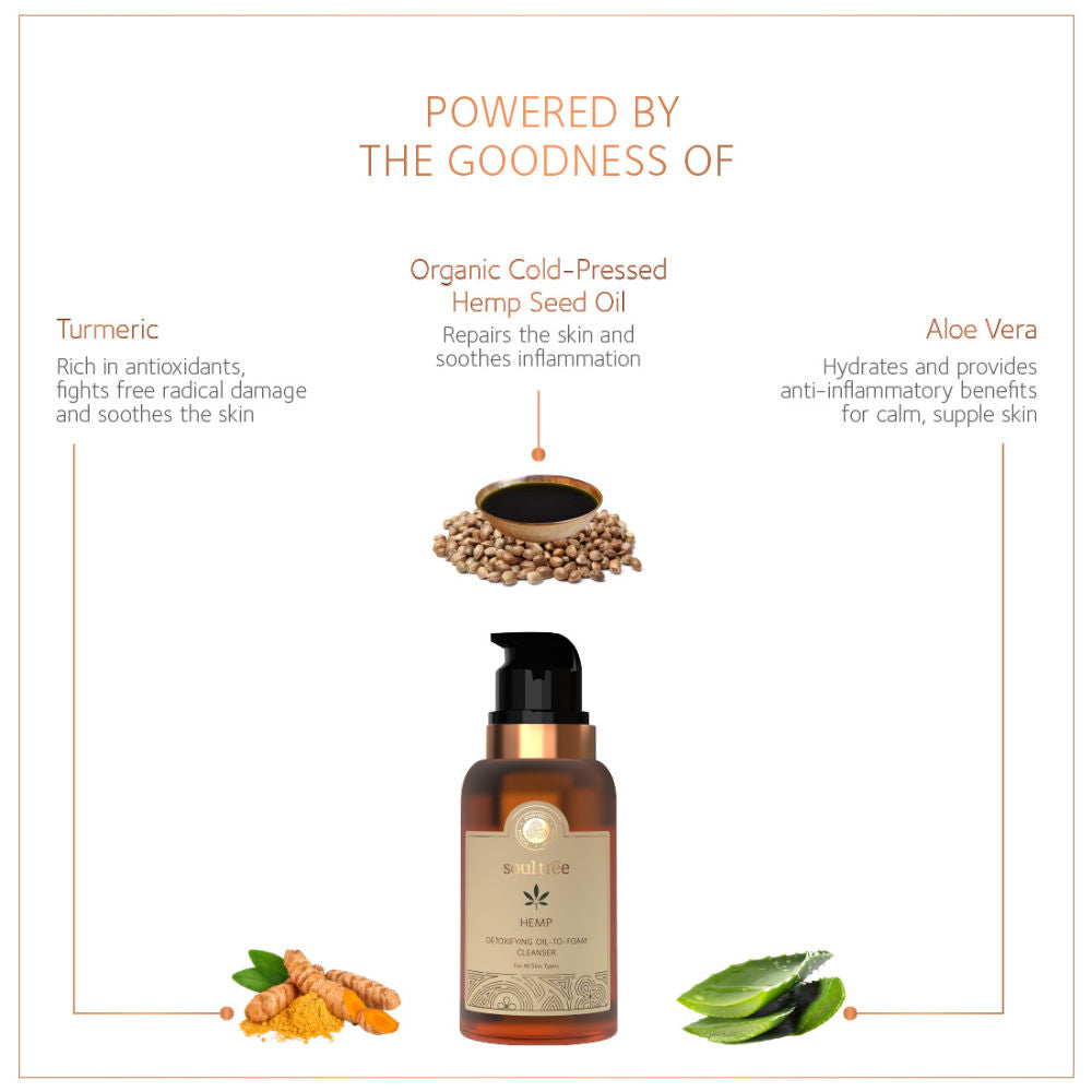 SoulTree Hemp Detoxifying Oil To Foam Cleanser