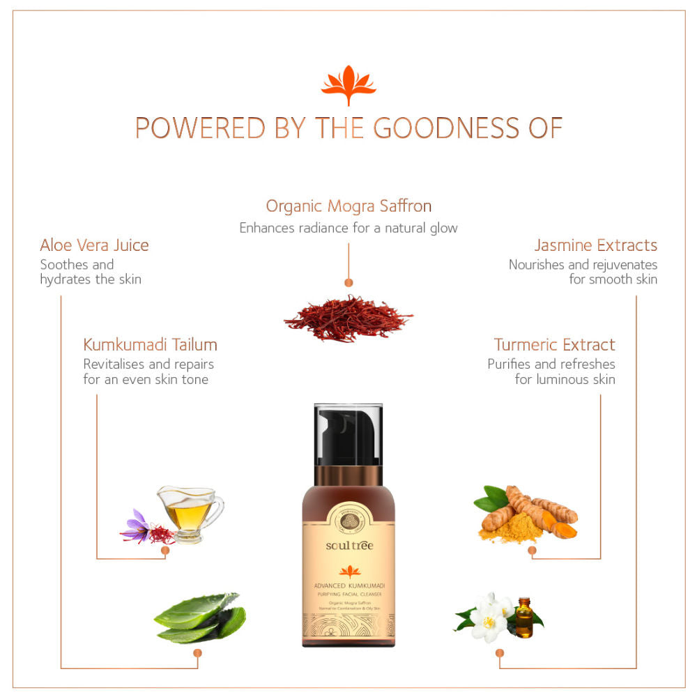 SoulTree Advanced Kumkumadi Purifying Facial Cleanser
