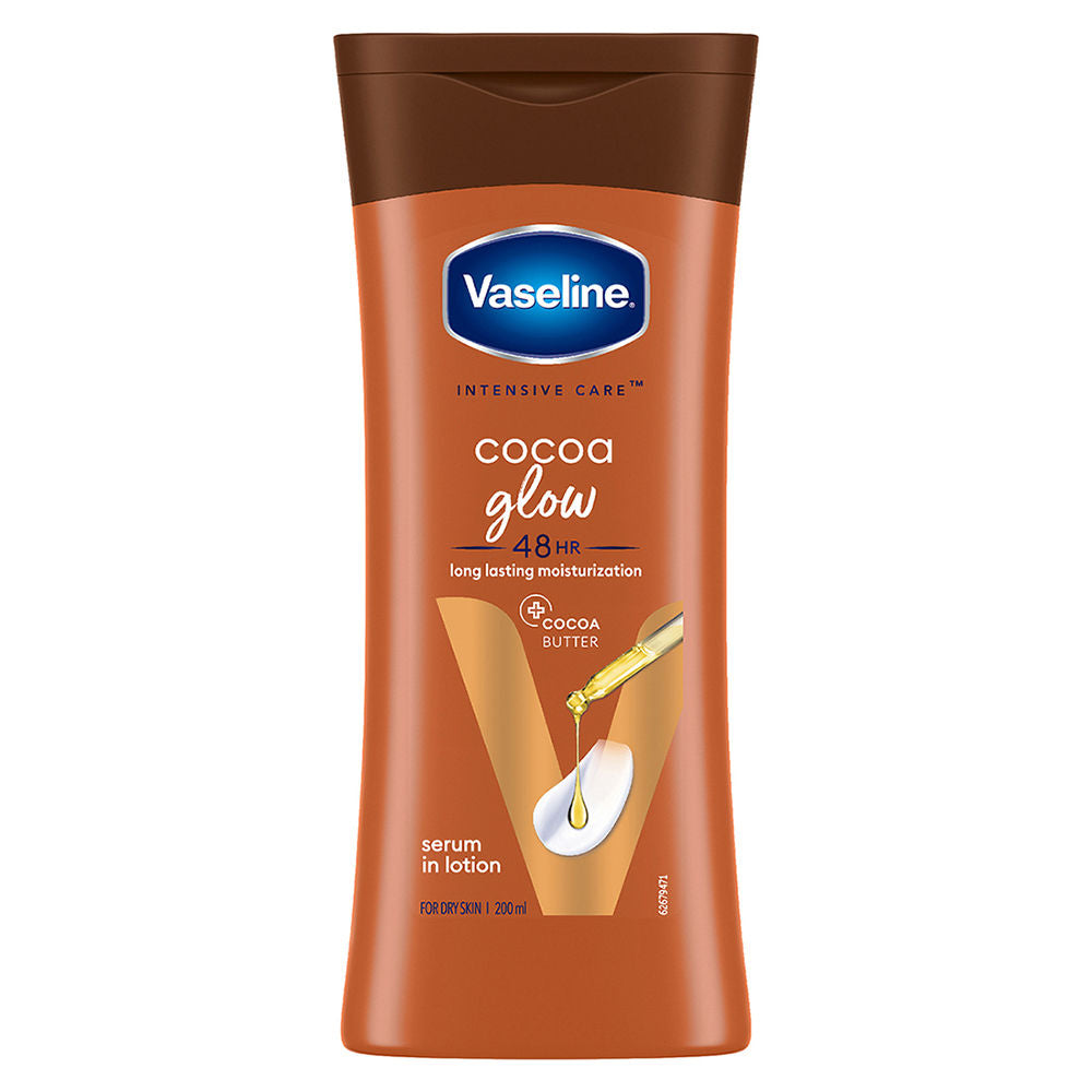 Vaseline Cocoa Glow Serum In Lotion, 600 ml , 100% Pure Cocoa & Shea Butter for Glowing & Soft Skin
